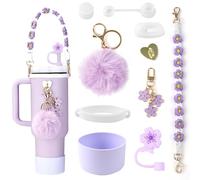 CHRI Set di 10 accessori decorativi per Stanley Cup, protezione dalle perdite e accessori di protezione per Stanley Cup 30oz-40oz (set da 7 pezzi)