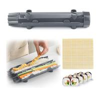 CHRI Sushi Maker Bazooka, set per sushi con tappetino in bambù per principianti (grigio)