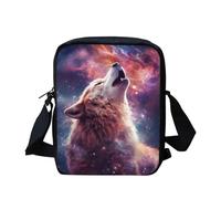 Chririnla Piccola borsa a tracolla per ragazze e donne, borsa a tracolla regolabile borsa shopping borsa porta telefono, Galaxy Wolf, Taglia unica