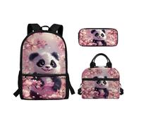 Chririnla Set di 3 zaini per la scuola per bambini dai 7 ai 10 anni, scatola termica per il pranzo e astuccio, grande capacità, Cavallo azteco, Zaini Daypack