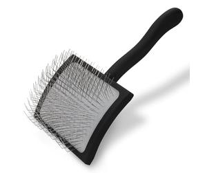 Chris Christensen Big K Slicker Brush - Cura come un professionista, districante e volumizzante, risparmia tempo ed energia, nero, grande, ideale per cani e gatti.