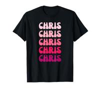 Chris First Name Minimalist Design Maglietta