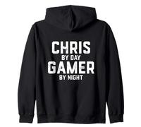 Chris Gamer Halloween Gaming Costume per Christopher Felpa con Cappuccio