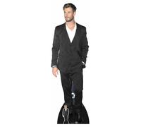 Chris Hemsworth Bianco Camicia Celebrita' Grandezza Naturale E Mini Cartone