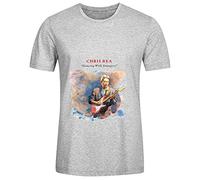 Chris Rea Dancing with Strangers Tour Tracks Uomo Girocollo Camicie personalizzate, grigio, XL