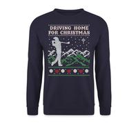 Chris Rea - Maglione per Natale - Driving Home for Christmas Golf | Ugly Christmas Maglione, blu navy, L