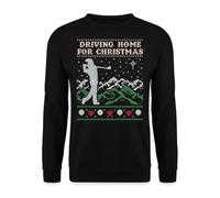 Chris Rea - Maglione per Natale - Driving Home for Christmas Golf | Ugly Christmas Maglione, Nero , 3XL