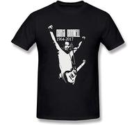 Chris T-Shirts Cornell Cotton Men's T-Shirts Short Sleeve Tees Tops Clothing Black S