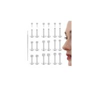 Chriscoco 18PCS 16G/18G/20G Piercing Trago Acciaio Chirurgico CZ Piercing Orecchio Labret Labbro Naso Cartilagine Helix 6/8/10MM