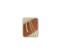 Chriscoco 3pcs Bracciale Donna Oro Bracciale Donna Acciaio Inossidabile Regolabili Figaro Serpente Tennis Bracciale Set Bracciali Donna Placcato Oro 14k Braccialetto per Donne Ragazze