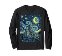 Christ Church Cathedral Dublino Starry Night Art Present Maglia a Manica