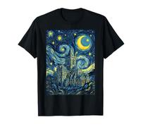 Christ Church Cathedral Dublino Starry Night Art Present Maglietta