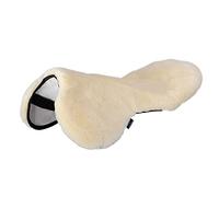 CHRIST Copriseggio Inglese Coprisella in Pelliccia di Agnello per Cavalcare con Imbottitura, Mis. Pony e Sangue Caldo per Sella da Cavallo 14.5-15.5 "e 15.5-17.5" in Neutro, Grigio, Nero, Marrone