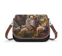 Christ Good Shepherd-Sheep - Borsa a tracolla da donna, in pelle