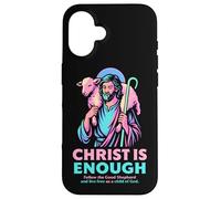 Christ Is Enough Christian Good Shepherd Gesù Modern Pastel Custodia per iPhone 16