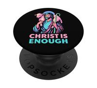 Christ Is Enough Christian Good Shepherd Gesù Modern Pastel PopSockets PopGrip Adesivo