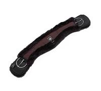 CHRIST Sottopancia Cavallo concavo Western in Pelle di Agnello Cintura Anatomica e Corta a Forma concava per Monta Western - Colori Marrone-Marrone, Lunghezze 65 cm