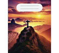 Christ the Redeemer college ruled Composition notebook, soft cover inspirational journal, diary 100 pages: Notebook for School, Work, Office, College 7.5" x 9.25" (19.05 x 23.5 cm)