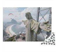 Christ The Redeemer Puzzle Classico 1000 Pezzi Cartone Resistente Per Adulti, Sfida Impossibile Difficile, Antistress & Decorazione Murale, Regalo Di Relax 38x26cm/1000pcs