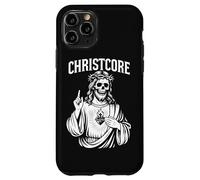 Christcore - Teschio di Gesù, cuore sacro, design cristiano in metallo Custodia per iPhone 11 Pro