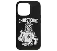 Christcore - Teschio di Gesù, cuore sacro, design cristiano in metallo Custodia per iPhone 13 Pro