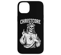 Christcore - Teschio di Gesù, cuore sacro, design cristiano in metallo Custodia per iPhone 14 Plus