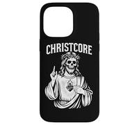Christcore - Teschio di Gesù, cuore sacro, design cristiano in metallo Custodia per iPhone 14 Pro Max