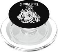 Christcore - Teschio di Gesù, cuore sacro, design cristiano in metallo PopSockets PopGrip per MagSafe