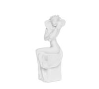 CHRISTEL by Sommer Figura Statuetta Zodiaco Leone 24cm Bianco Poliresina