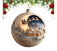 Christemas Snow Globe Decor 2D Wolf Acrylic Santa Claus Snow Decoratioen | Livieg Room Christmas Decor For Holiday Birthday Party Entryways Offices Room Night Yard Farm Gardeen