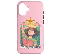Christian Anime Manga No More Afraid Kawaii Bibbia Rosa Custodia per iPhone 16