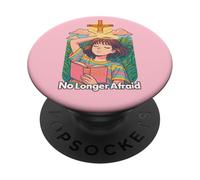 Christian Anime Manga No More Afraid Kawaii Bibbia Rosa PopSockets PopGrip Adesivo