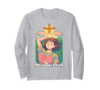 Christian Anime - Non più Paura Kawaii Bibbia Gesù Croce Maglia a Manica
