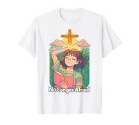Christian Anime - Non più Paura Kawaii Bibbia Gesù Croce Maglietta