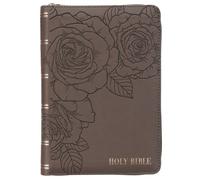 Christian Art G KJV Bible Compact Faux Leather LP Gray W/ (Rilegato in ecopelle)