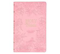 KJV Holy Bible, Gift Edition King James Version, Faux Leather Flexible Cover, Light Pink Floral