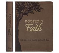 Christian Art Gift Devotional Rooted in Faith Faux Leathe (Rilegato in ecopelle)