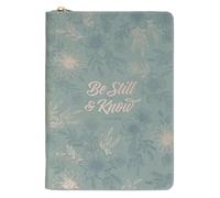 Christian Art Gifts Classic Journal Be Still & Know Psalm 46:10 Bible Verse, Inspirational Scripture Notebook, Ribbon Marker, Teal Vegan Leather Flexcover, 336 Ruled Pages, (8.6" X 6.1" X .9")