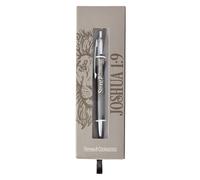 Christian Art Gifts Scripture Clip Medium Ballpoint Black Ink Pen in Box for Men