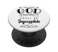 Christian Art Pop Socket - For With God Everything Possible PopSockets PopGrip Adesivo