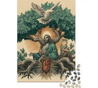 Christian Artwork with Dove Puzzle Impossibili 1000Pcs Decorazione Per La Casa. Giochi Rilassamento E Intelligence Per Adulti E Ragazzi Da 14 Anni 70x50cm/1000pcs