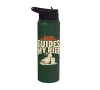 Christian Barrel Racing Gesù prendere le redini regalo Stainless Steel Insulated Water Bottle