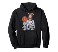 Christian Basketball Amante Religioso Baller Gesù Cristo Felpa con Cappuccio