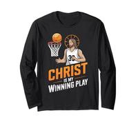 Christian Basketball Amante Religioso Baller Gesù Cristo Maglia a Manica