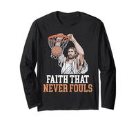 Christian Basketball Amante Religioso Baller Gesù Cristo Maglia a Manica