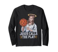 Christian Basketball Amante Religioso Baller Gesù Cristo Maglia a Manica