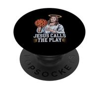 Christian Basketball Amante Religioso Baller Gesù Cristo PopSockets PopGrip Adesivo