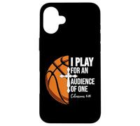 Christian Basketball Play for Audience of One Colossian 3:23 Custodia per iPhone 16 Plus