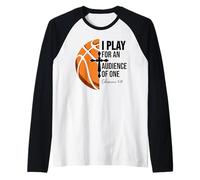 Christian Basketball Scripture 23 God Basketball Bible Verse Maglia con Maniche Raglan