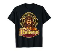 Christian Believe Gesù Cristo Fede Salvatore Design Maglietta